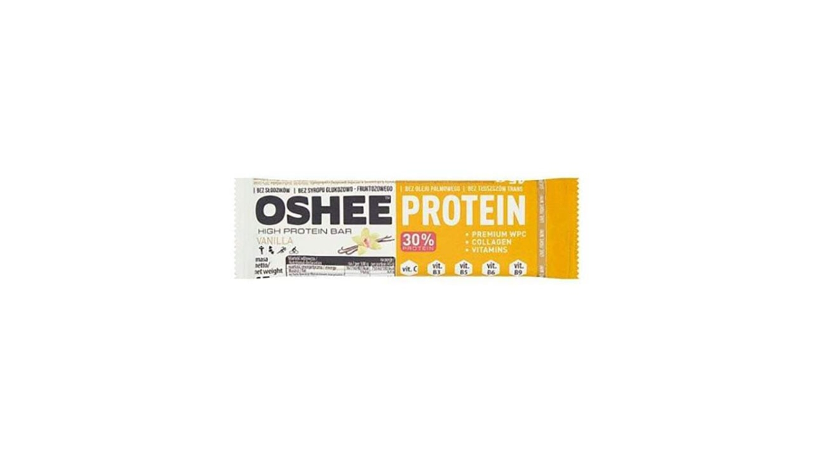 OSHEE PROTEIN μπάρα πρωτεΐνης vanilla 45gr